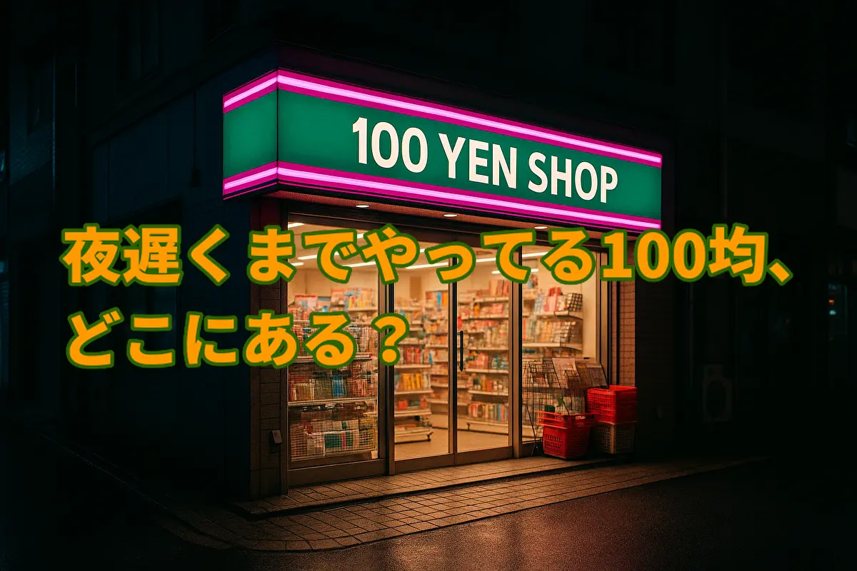 夜遅くまでやってる100均