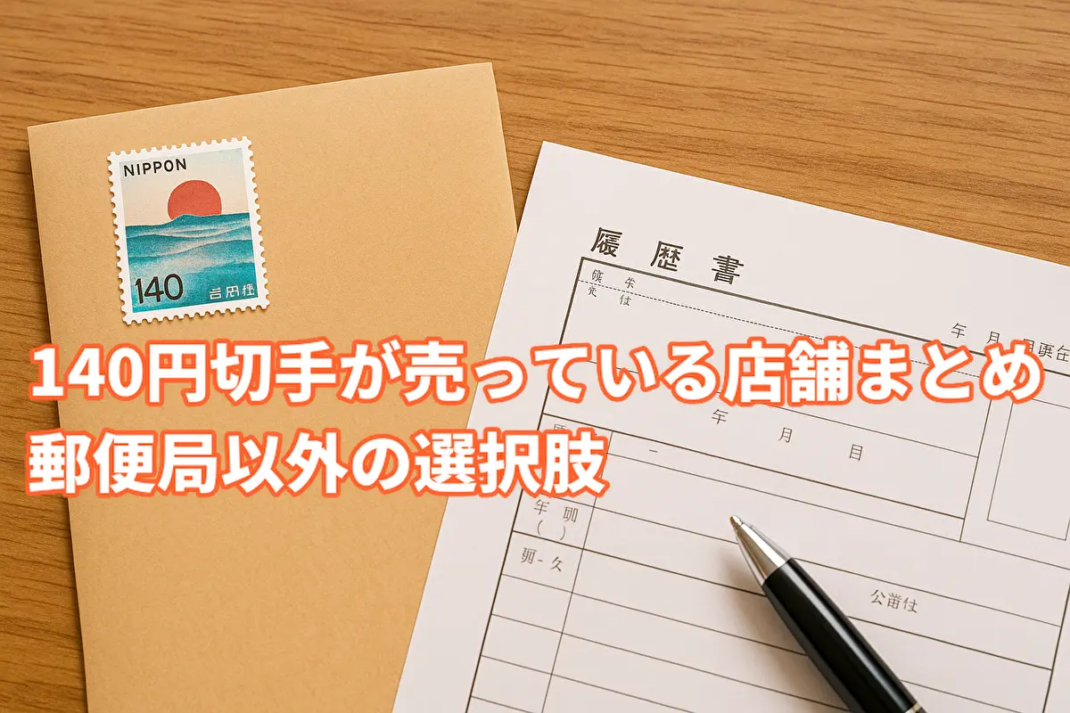 140円切手が売っている店舗まとめ！郵便局以外の選択肢