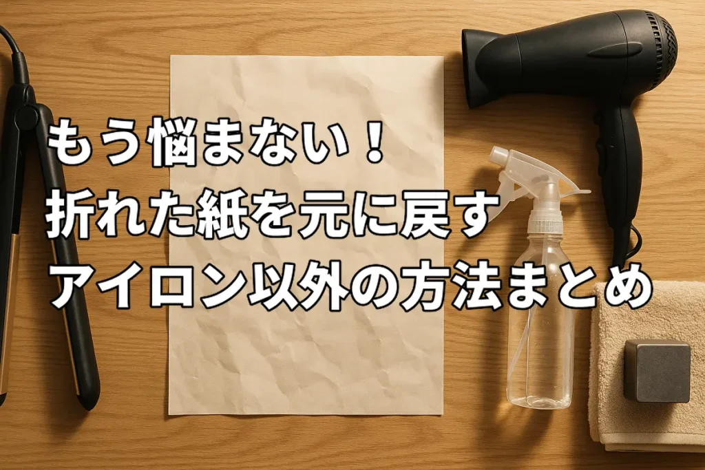 もう悩まない！折れた紙を元に戻すアイロン以外の方法まとめ