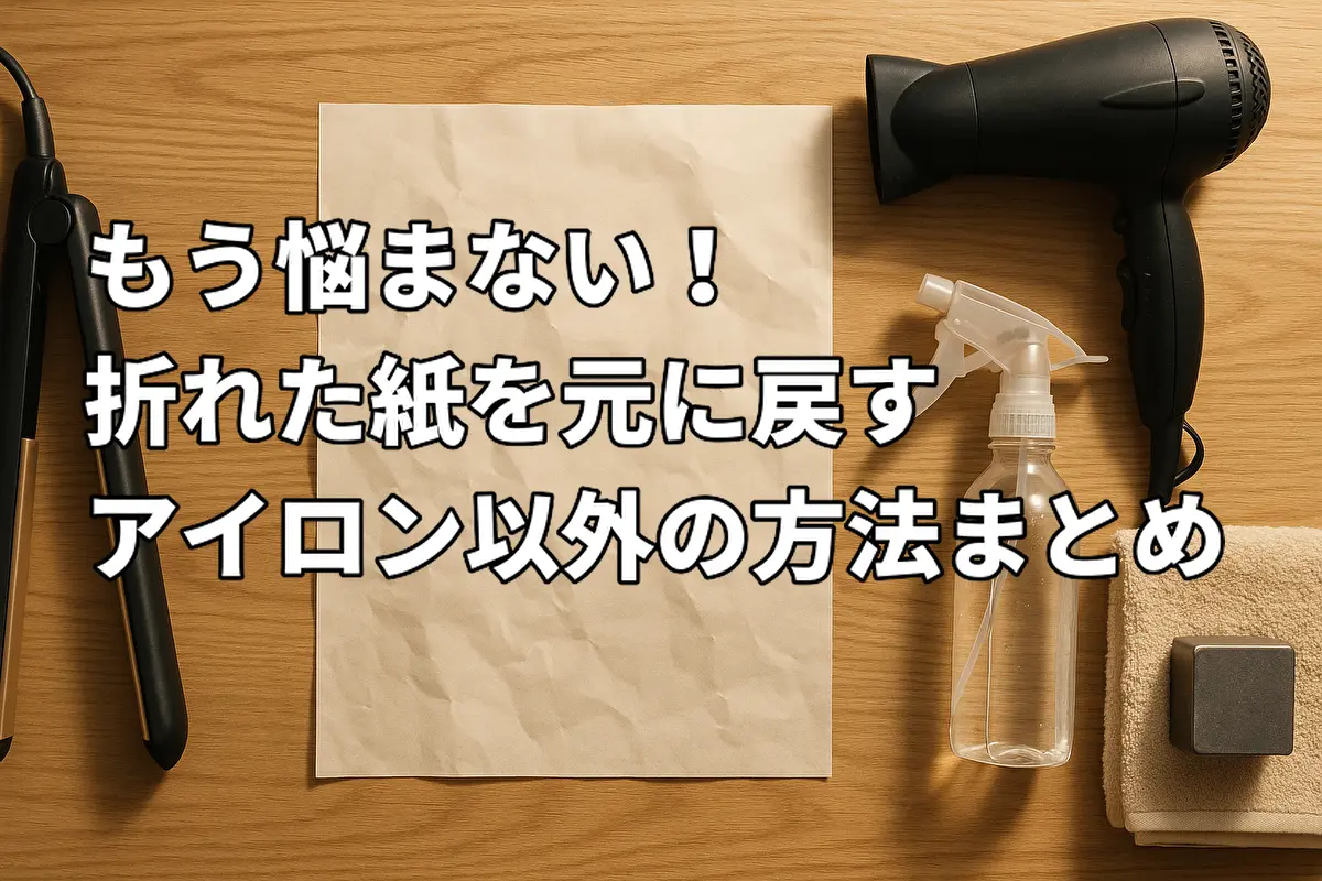 もう悩まない！折れた紙を元に戻すアイロン以外の方法まとめ