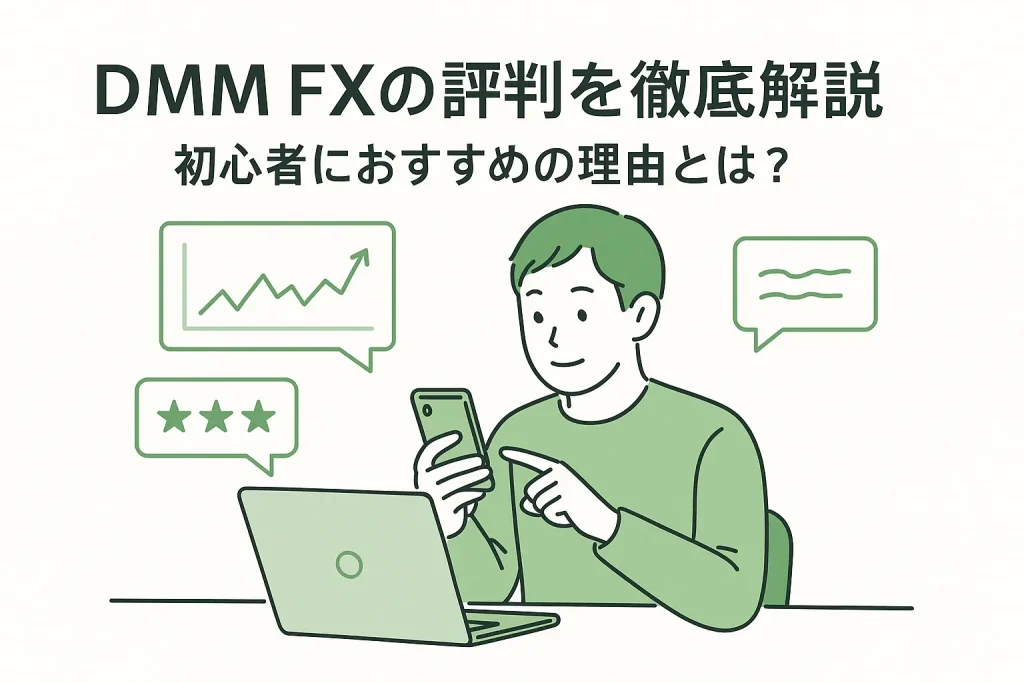 DMM FXの評判を解説する初心者向け図解イラスト