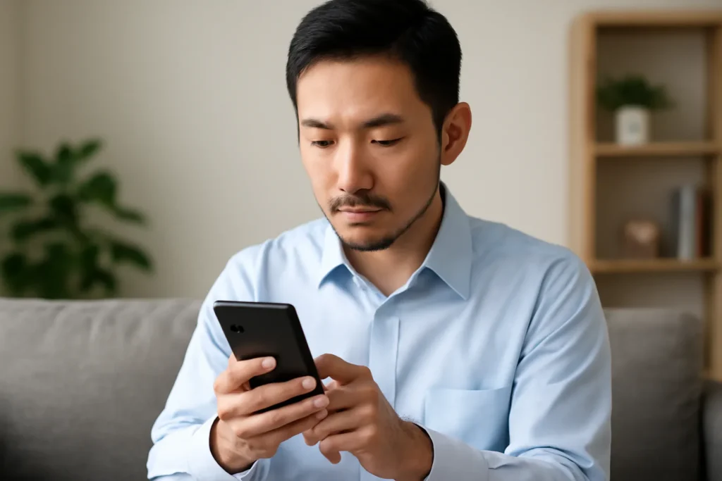 Amazonプライムが見れなくて困っている男性